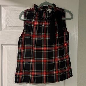 J.Crew Plaid Sleeveless Top
